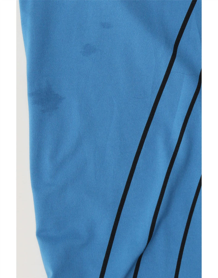 Izod Herre T-Shirt Top Stor Blå Stribet Polyester
