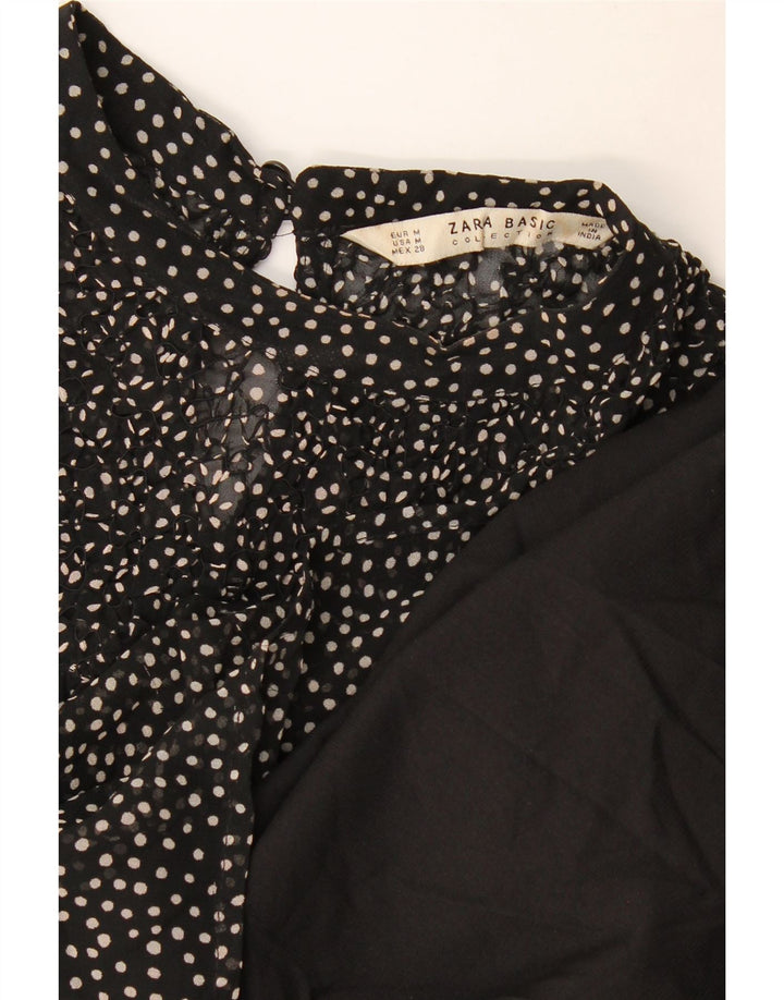 Zara Damekjole UK 14 Medium Sort Plettet