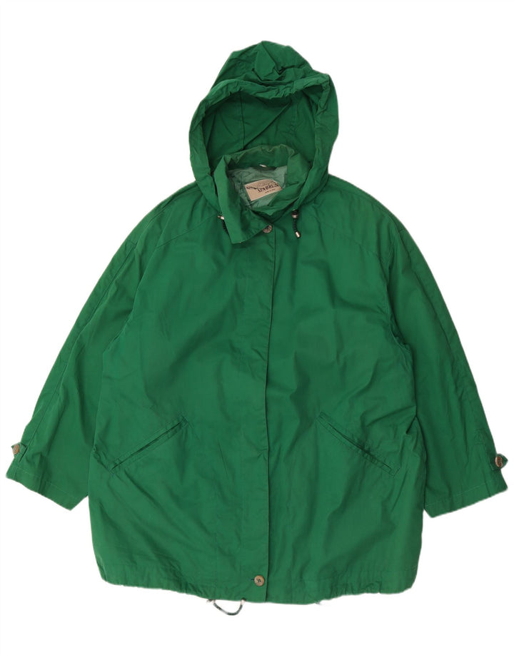 Mabrun Dame Hætte Oversized Windbreaker Frakke IT 44 Medium Grøn