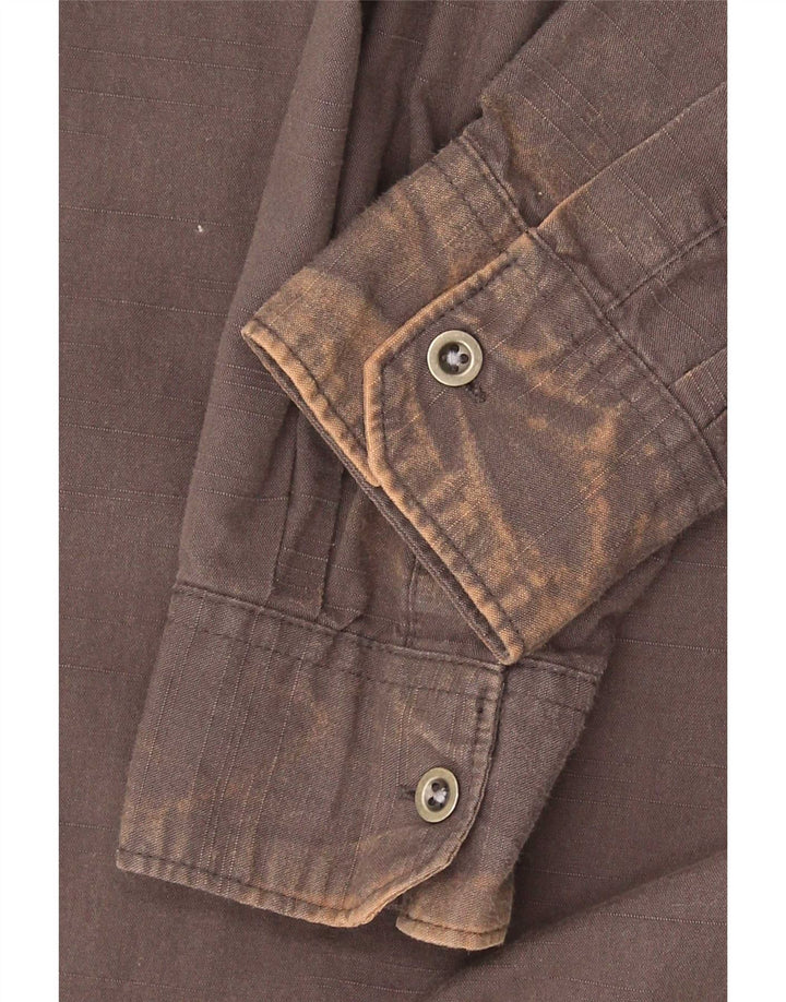Wrangler herre Regular Fit skjorte lille brun bomuld