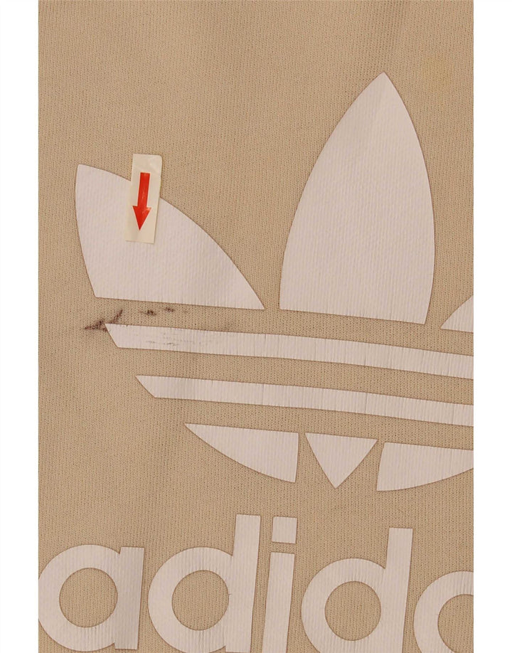 Adidas Graphic Sweatshirt Jumper XL Beige Bomuld