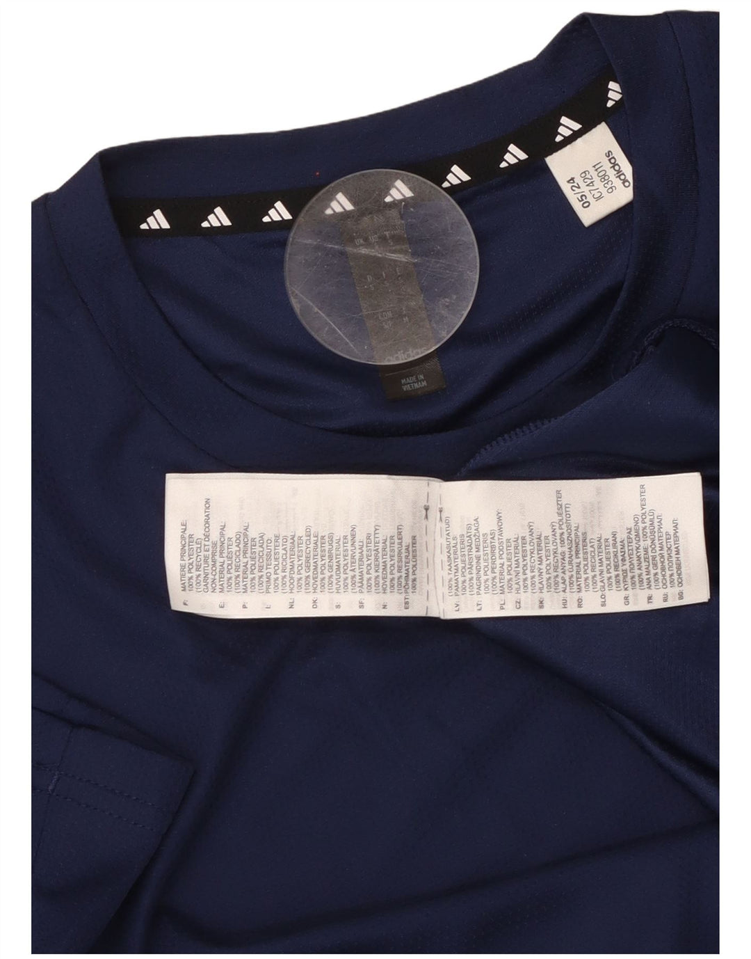 ADIDAS Aeroready T-shirt top til mænd, lille marineblå polyester