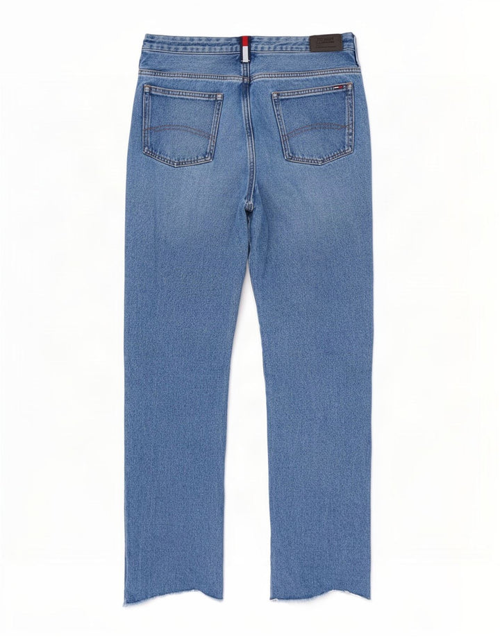 Tommy Hilfiger Dame Distressed Slim Jeans W28 L28 Blå Bomuld