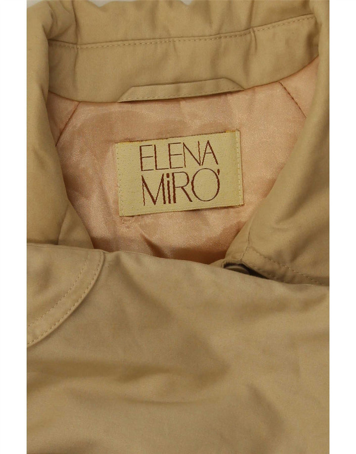 ELENA MIRO Oversize overfrakke til kvinder UK 16 Stor beige bomuld