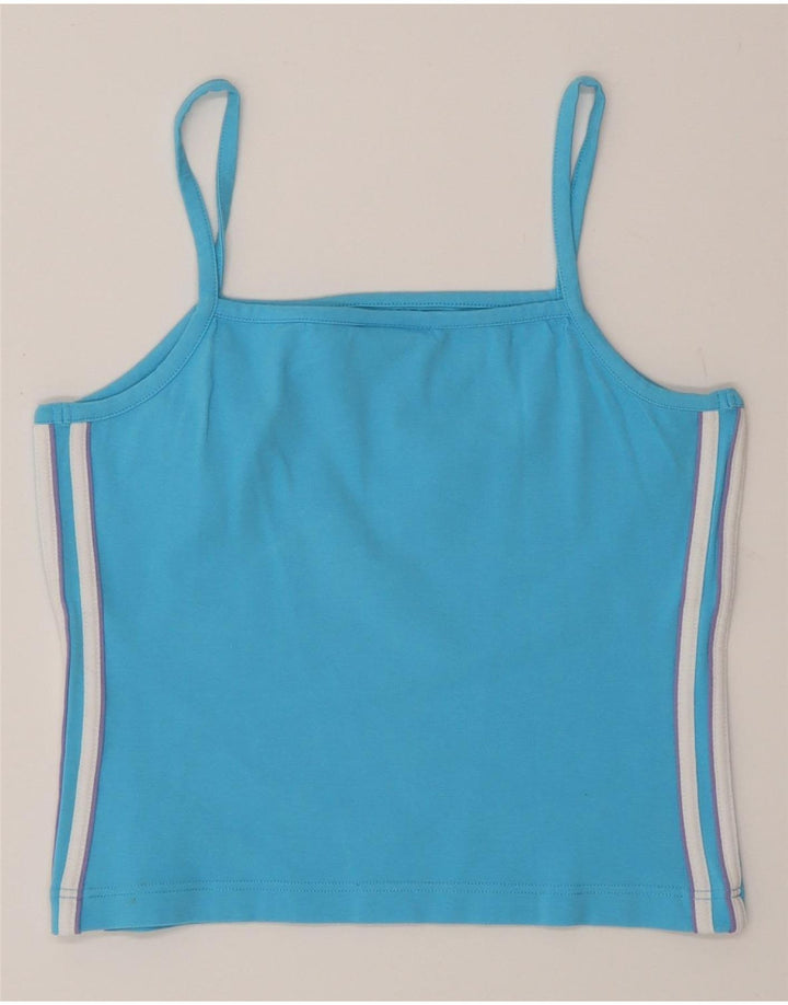 Adidas Dame Crop Cami Top UK 12 Medium Blue