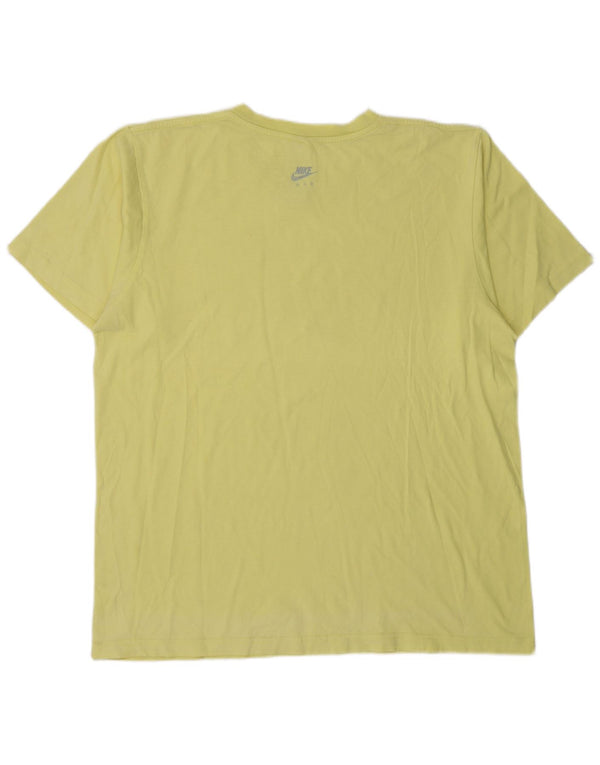 Nike Grafisk T-shirt top til mænd UK 42/44 Stor gul bomuld