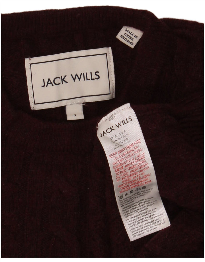 Jack Wills Herre Crew Neck Jumper Sweater Lille rødbrun polyamid