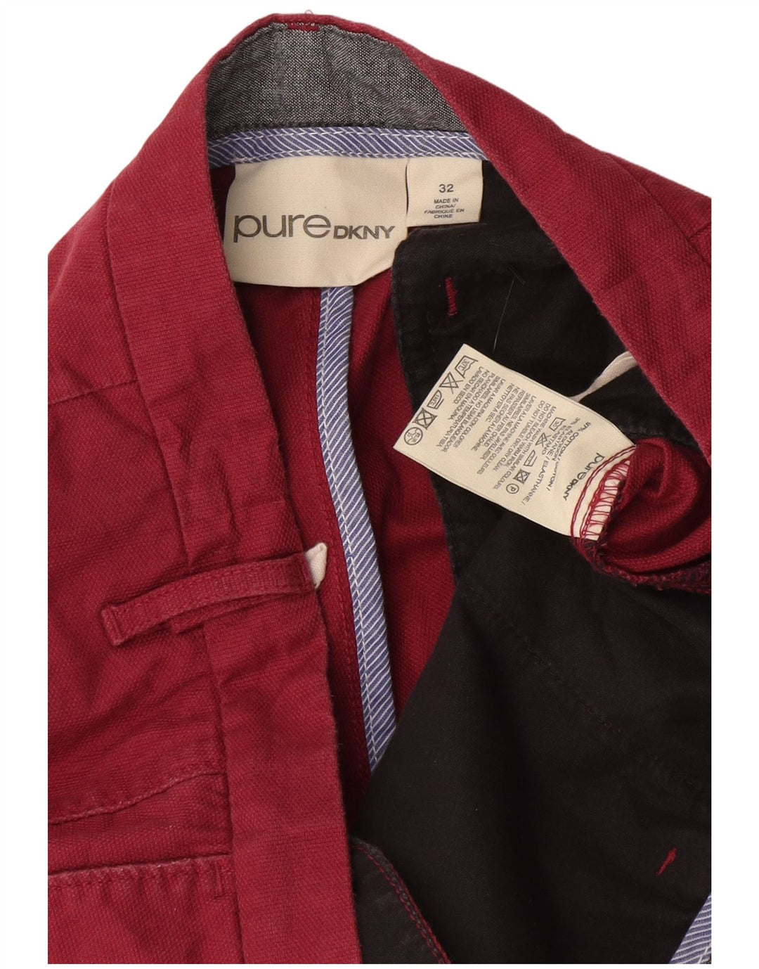 Dkny Herre Cargo Shorts W32 Medium Rød Bomuld