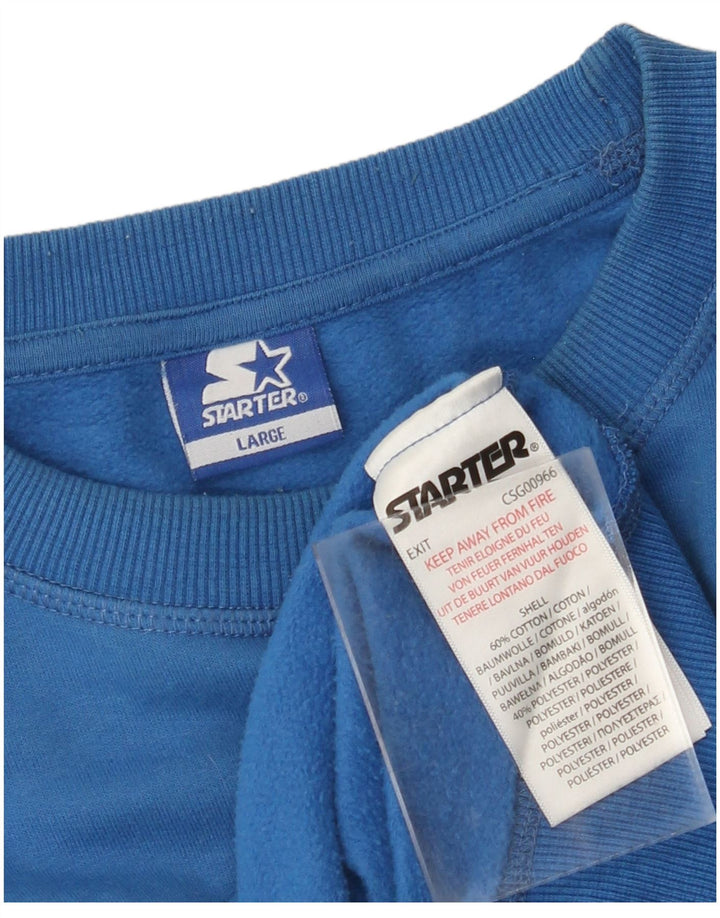 STARTER Grafisk sweatshirt til mænd, stor blå bomuld