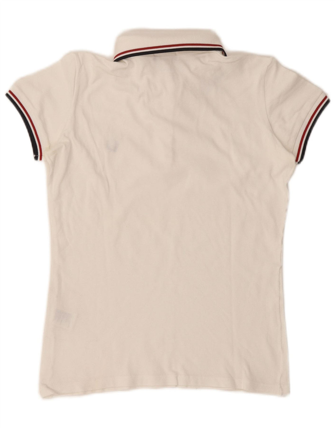 Fred Perry Dame Polo Shirt UK 14 Medium White Bomuld