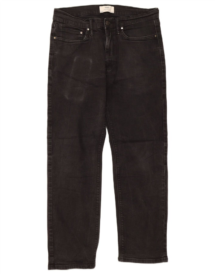 Marks & Spencer Straight Jeans til mænd W32 L29 sort bomuld