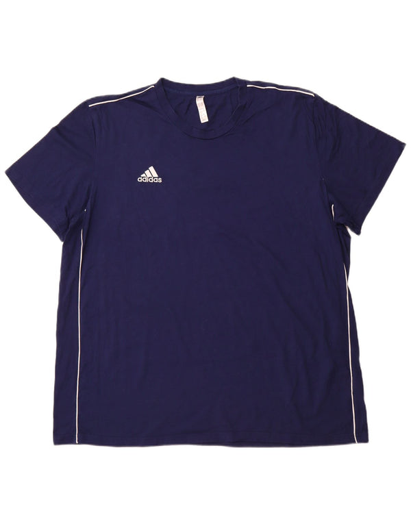 ADIDAS T-shirt top til mænd 2XL marineblå bomuld