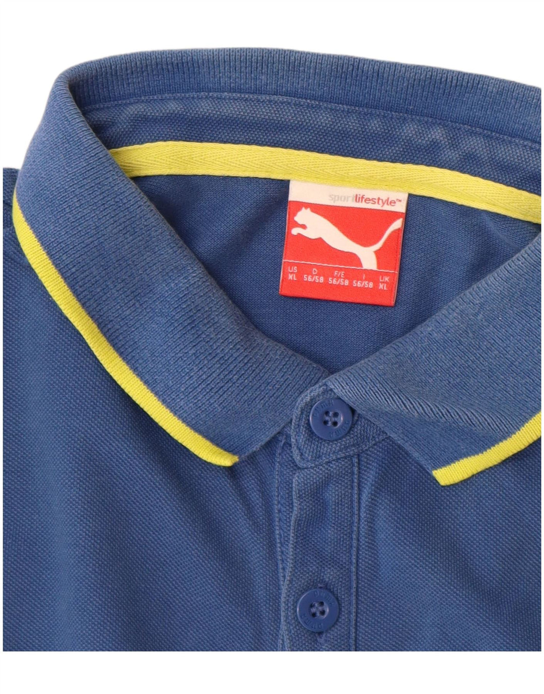 Puma herre poloshirt XL blå bomuld