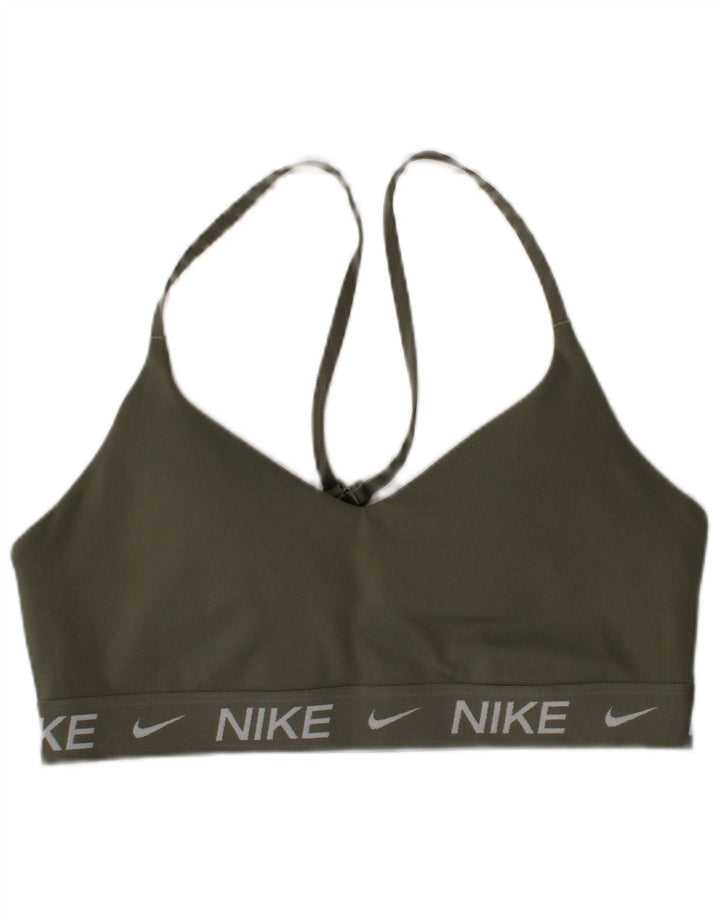 Nike Graphic Sport BH Top Small Khaki Polyester Sports