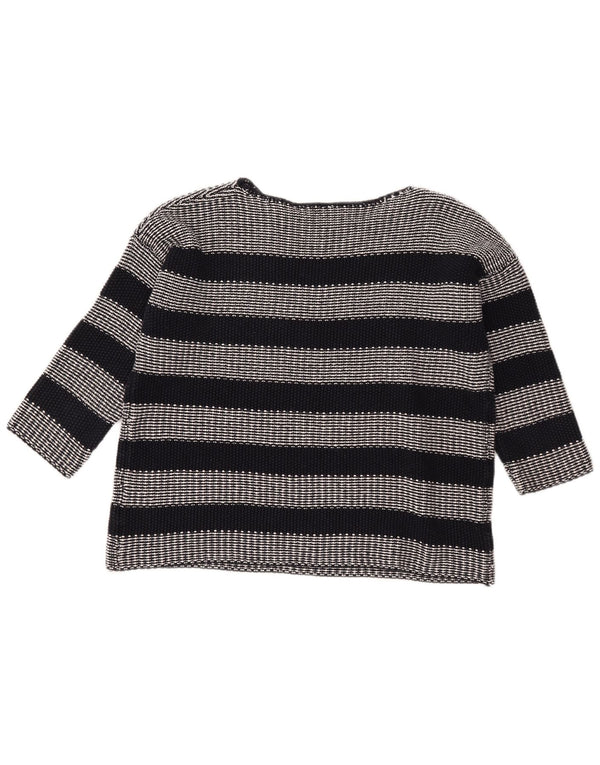 HOBBS Dame Oversized Crop Boat Neck Jumper Sweater UK 10 Small Black