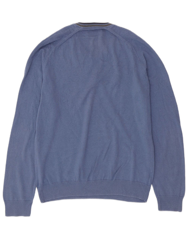 PENGUIN Herre V-hals sweater Stor blå bomuld