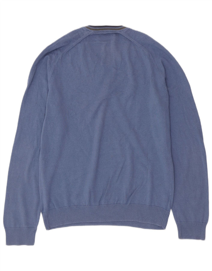 PENGUIN Herre V-hals sweater Stor blå bomuld