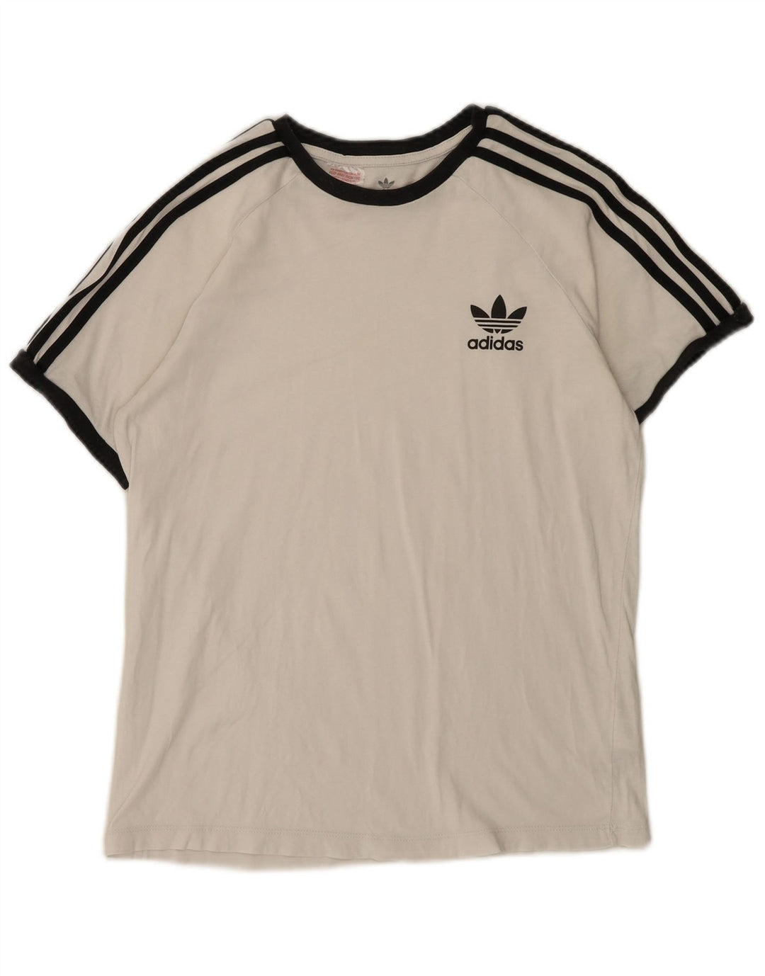 ADIDAS Boys T-Shirt Top 13-14 Years Large White Cotton