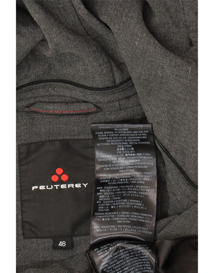 PEUTEREY Polstret frakke med hætte til kvinder IT 46, stor grå polyester
