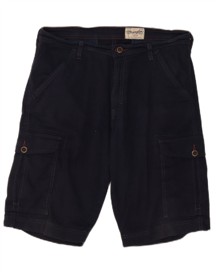 Wrangler Herre Cargo Shorts W32 Medium Marineblå Bomuld
