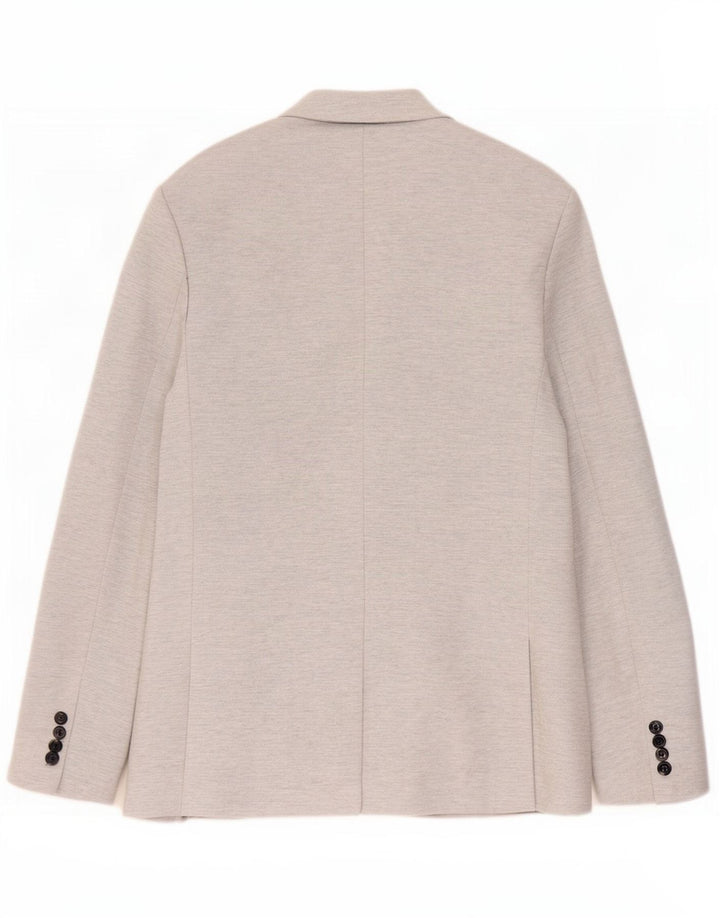 Zara Herre 2-knaps blazerjakke UK 40 Large Grå Flecked Polyester