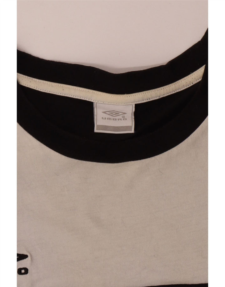 UMBRO Herre T-Shirt Top XL Sort Colourblock Bomuld