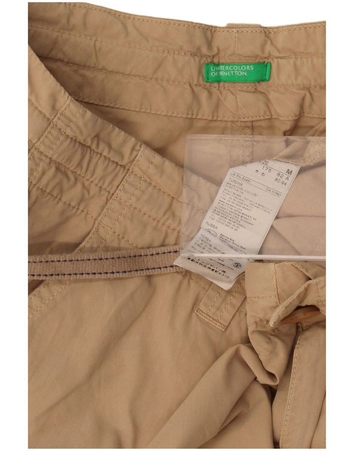 BENETTON Herre Chino Shorts Medium W32 Beige Bomuld