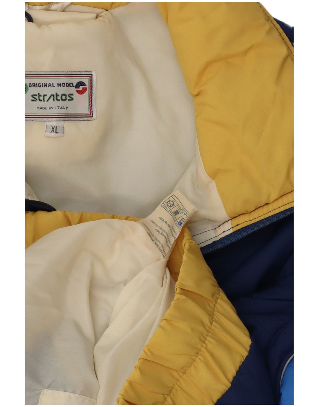 Stratos Bomber Polstret Jakke UK 42 XL Navy Blue Colourblock Polyamid