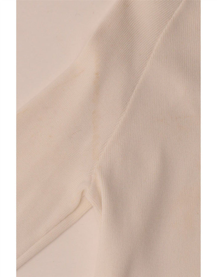 Zara Dame Langærmet Wrap Bluse Top UK 8 Small White Viscose
