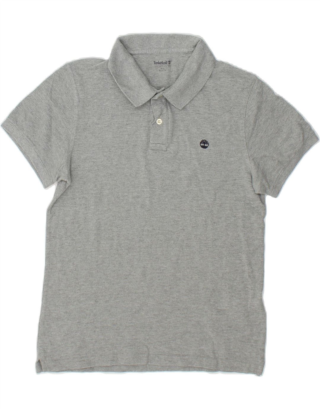 TIMBERLAND Mens Slim Fit Polo Shirt Medium Grey Cotton Vintage Timberland and Second-Hand Timberland from Messina Hembry 