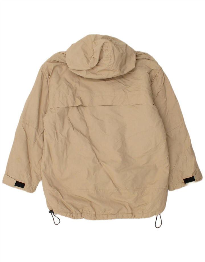 ASICS Windbreaker-jakke med hætte til mænd UK 36 Lille beige polyamid