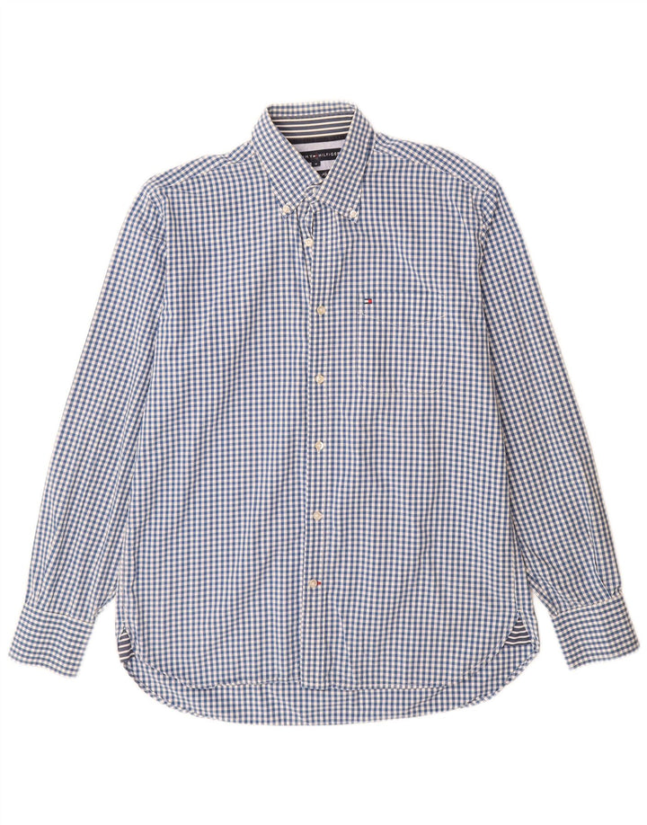 Tommy Hilfiger Herre Ternet skjorte Medium Blue Gingham Cotton