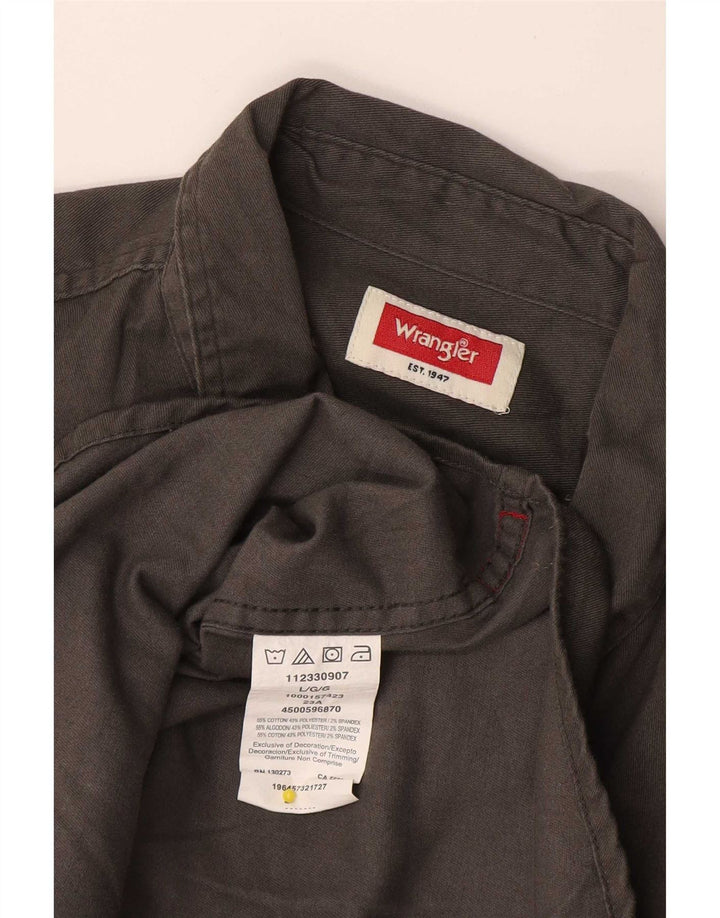 Wrangler Kortærmet Herreskjorte Stor Grå Bomuld