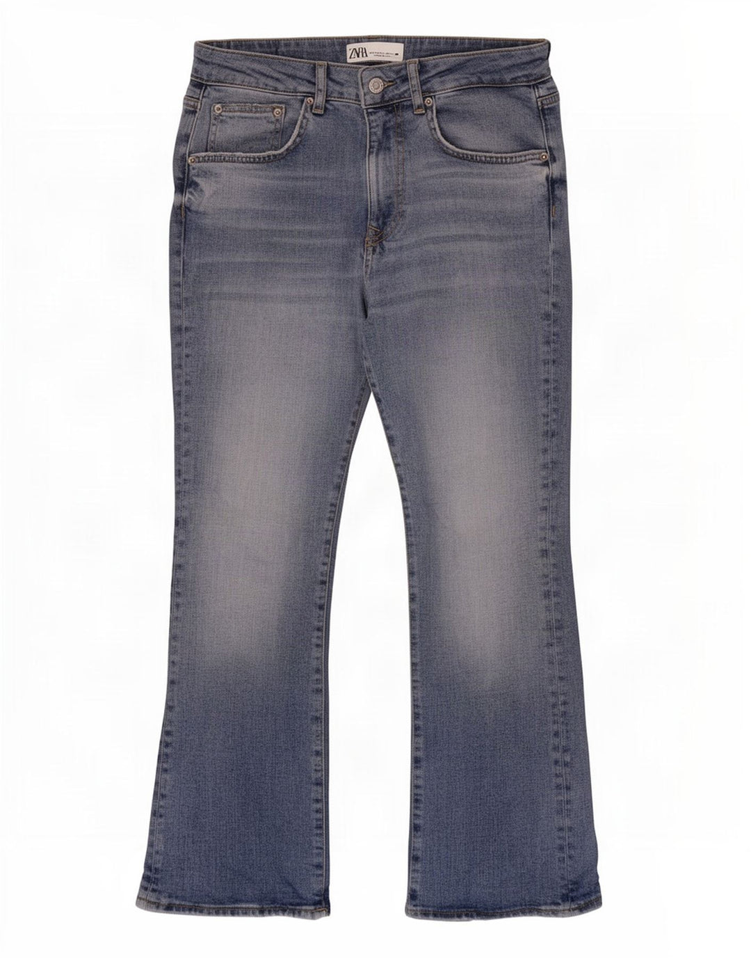 Zara Dame Bootcut Jeans EU 38 Small W28 L26 Blå Bomuld