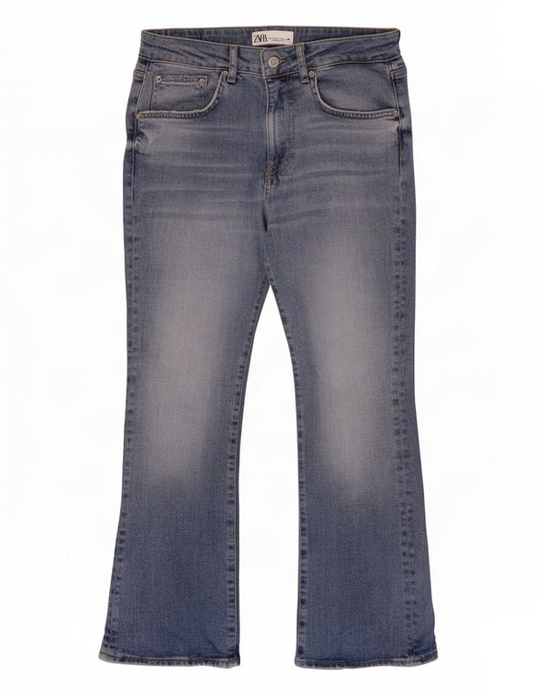 Zara Dame Bootcut Jeans EU 38 Small W28 L26 Blå Bomuld