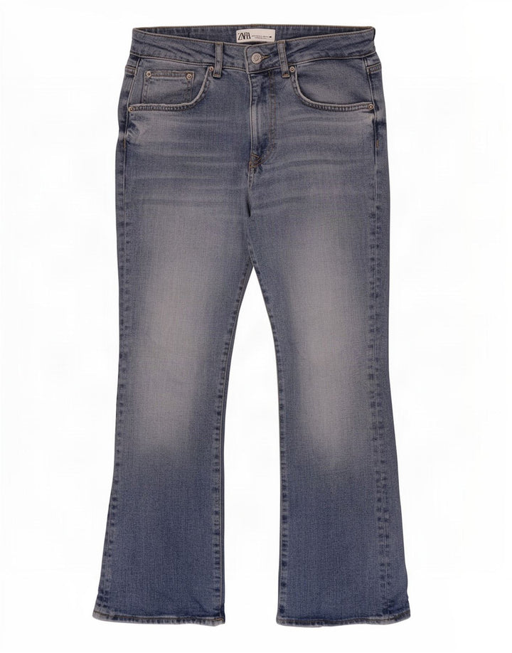 Zara Dame Bootcut Jeans EU 38 Small W28 L26 Blå Bomuld