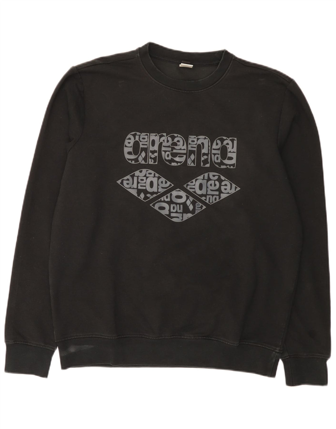 Arena Herre Grafisk Sweatshirt Jumper Medium Sort Polyester