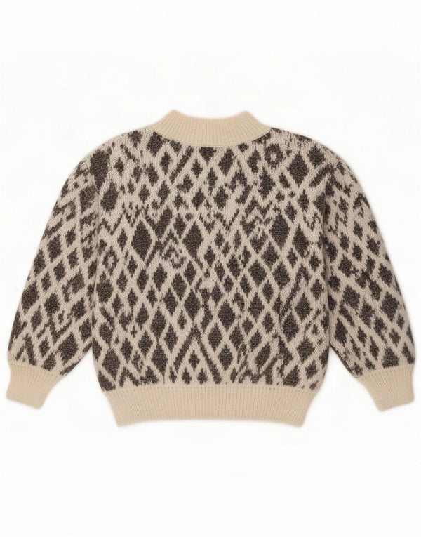 Vintage Dame Turtle Neck Jumper Sweater UK 16 Large Off White