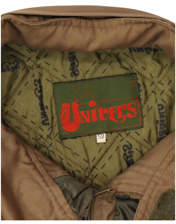 UNIVERS Herre Hooded Utility Jacket IT 52 XL Brun Bomuld