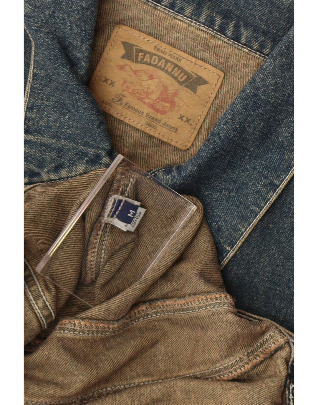 Vintage Dame denimjakke UK 14 Medium Navy Blue Bomuld