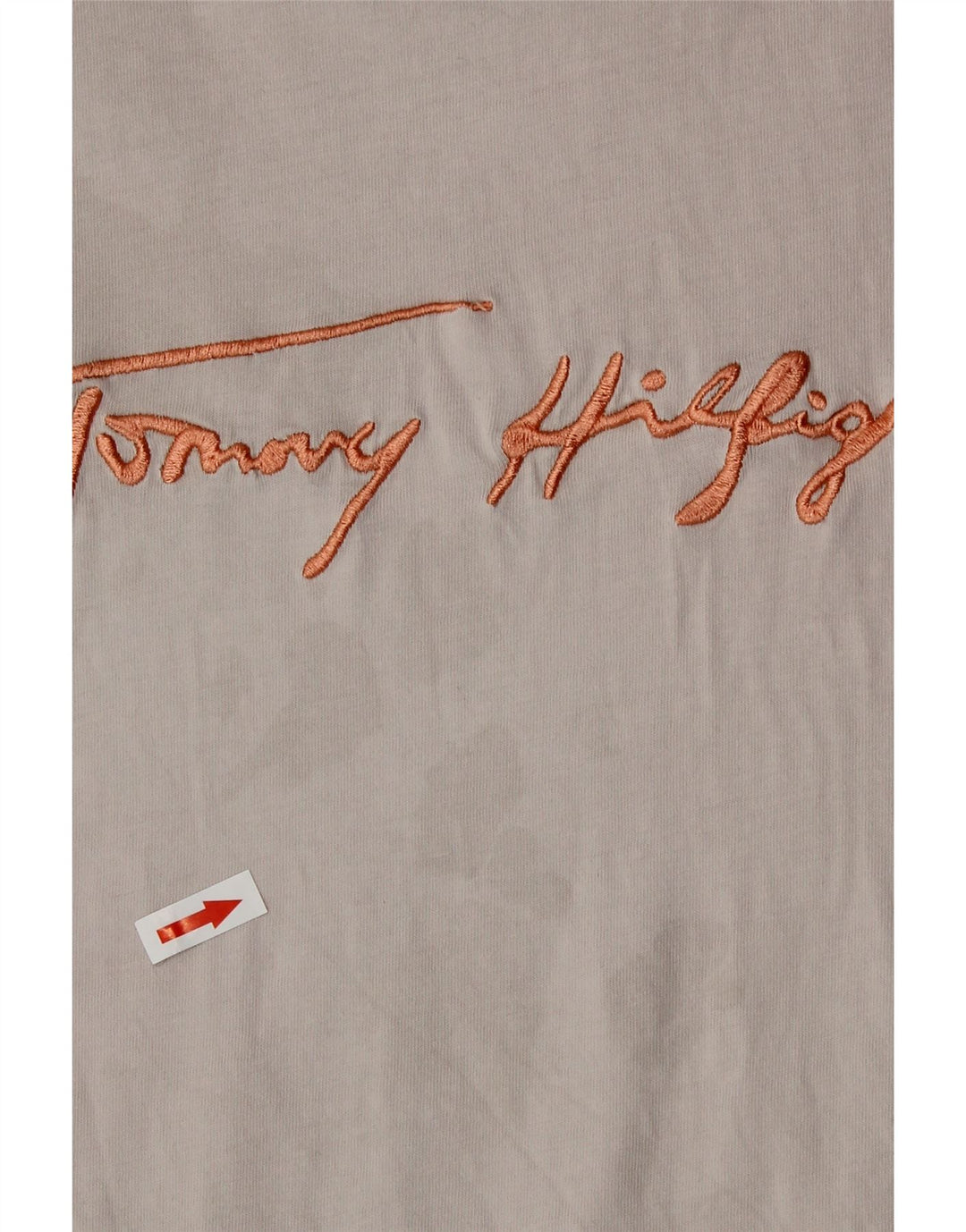 Tommy Hilfiger Dame Grafisk T-Shirt Top UK 14 Medium Grå Bomuld