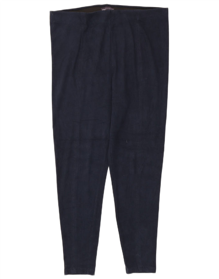 Marks & Spencer Dame Leggings UK 18 XL Navy Blue Polyester