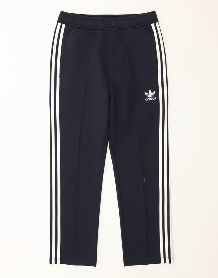 ADIDAS Womens Capri Tracksuit Trousers UK 10 Small  Navy Blue Polyester Vintage Adidas and Second-Hand Adidas from Messina Hembry 