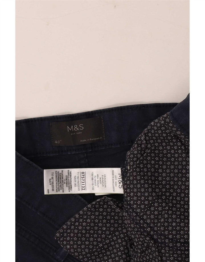 Marks & Spencer Herre Casual Shorts W40 XL Marineblå Bomuld