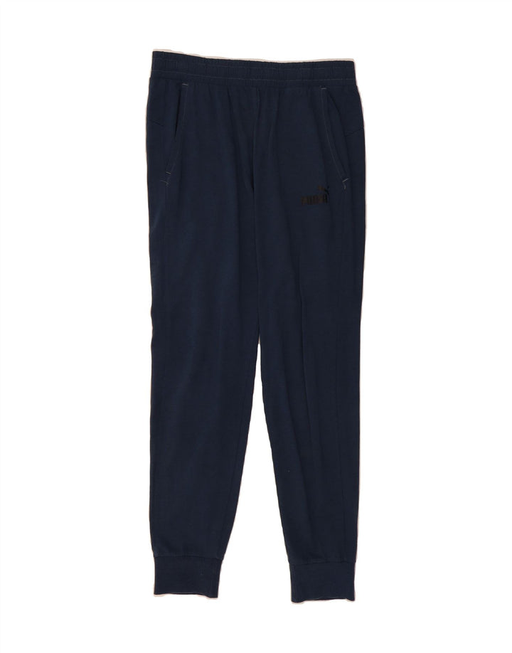 PUMA Womens Tracksuit Trousers Joggers UK 14 Medium  Navy Blue Vintage Puma and Second-Hand Puma from Messina Hembry 