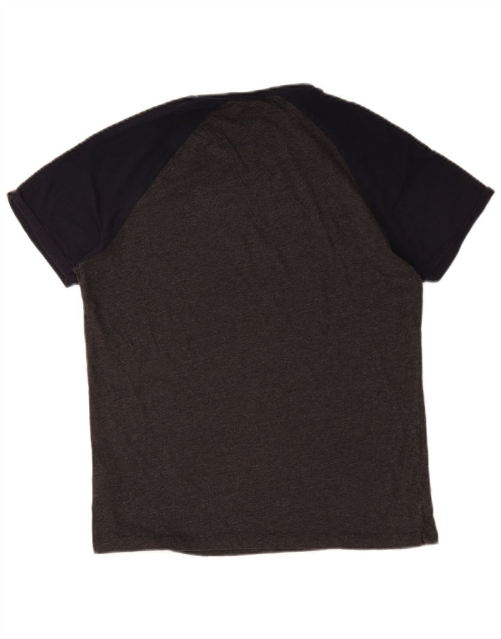 French Connection Herre T-shirt Top Medium Grey Colourblock Bomuld