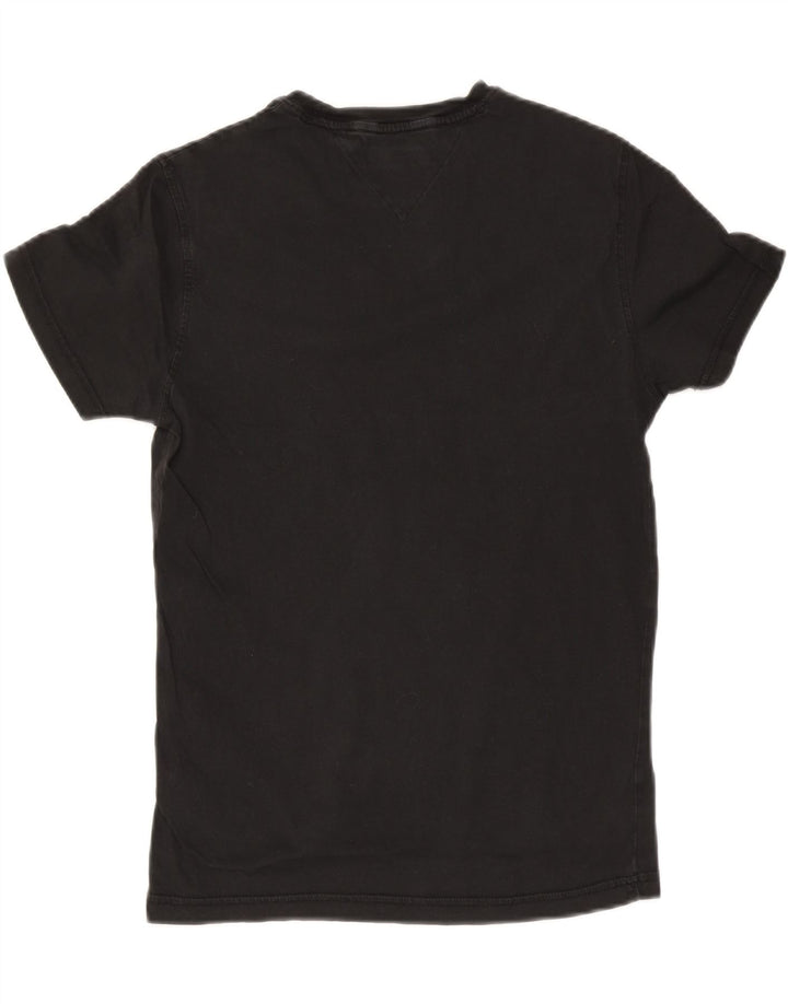 Tommy Hilfiger Herre T-Shirt Top Lille Sort Bomuld