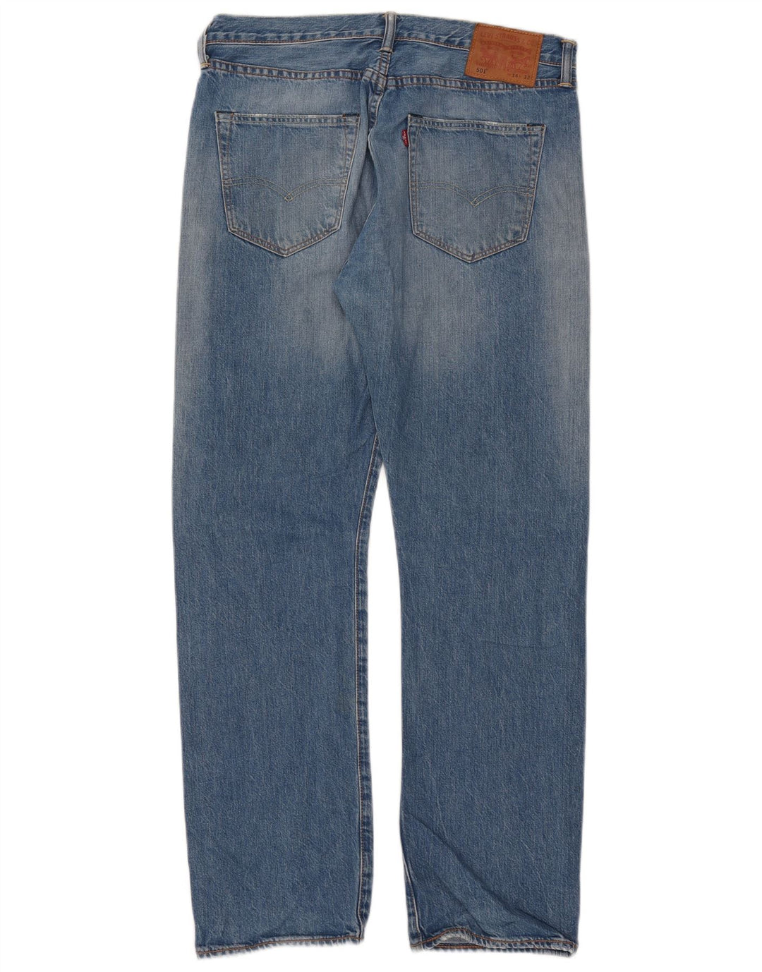 Levi's Herre 501 lige jeans W34 L32 blå bomuld