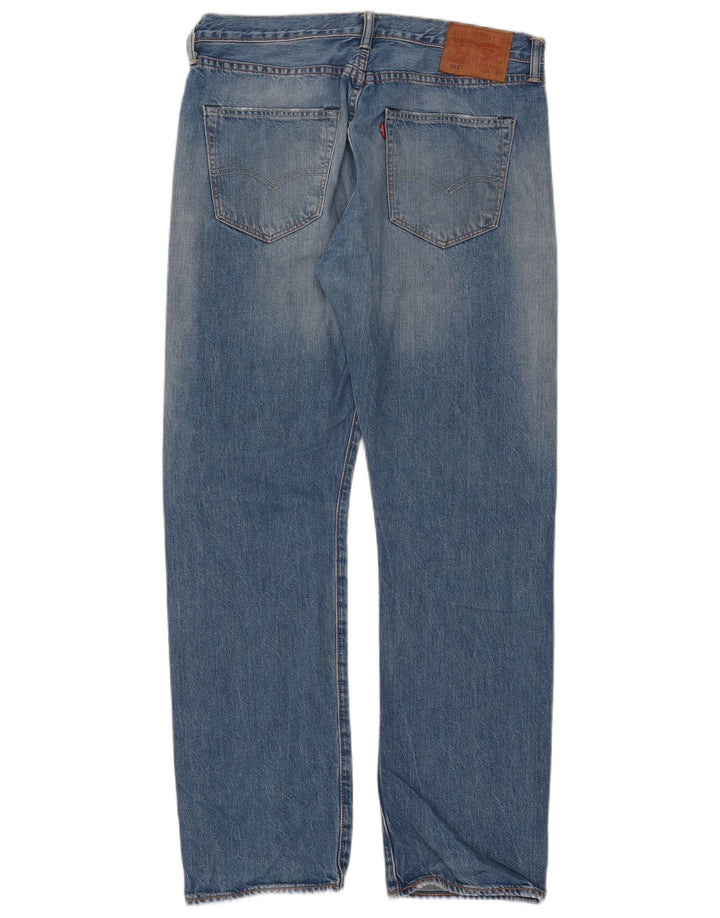 Levi's Herre 501 lige jeans W34 L32 blå bomuld
