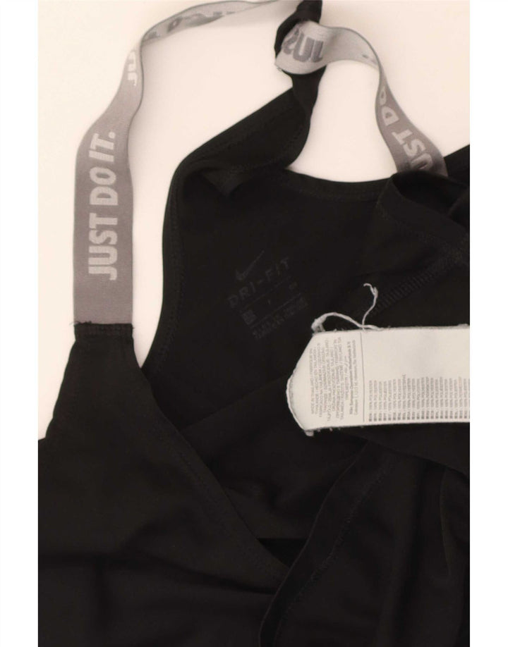 Nike Dame Grafisk Vest Top UK 8 Small Black Colourblock Polyester